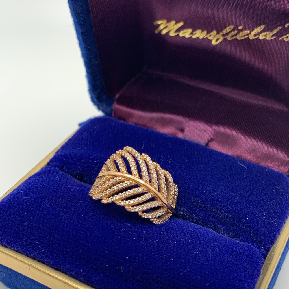 💝Pandora Rose Light As a Feather Pavé Ring 5 US